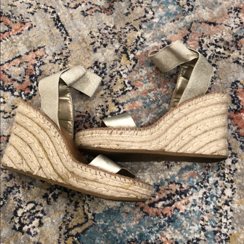Dolce Vita Gold espadrille wedges
